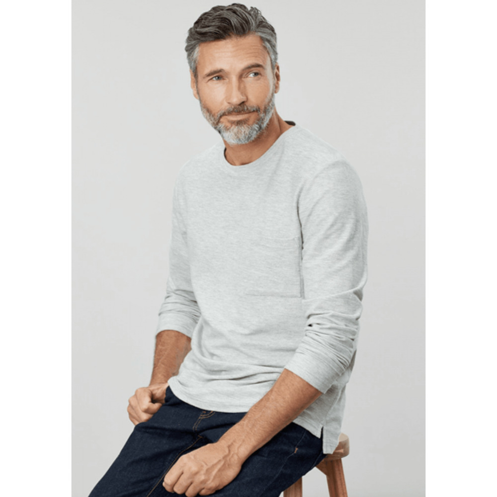 Joules Herbert Men Medium Gray Sweater Longsleeve Crew Neck Pocket